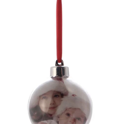 Sublimation Christmas Ball - Red Plastic, 80 mm Thumbnail