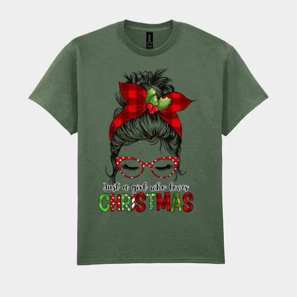 Just A Girl Who Loves Christmas T-Shirt//kerstmis Thumbnail
